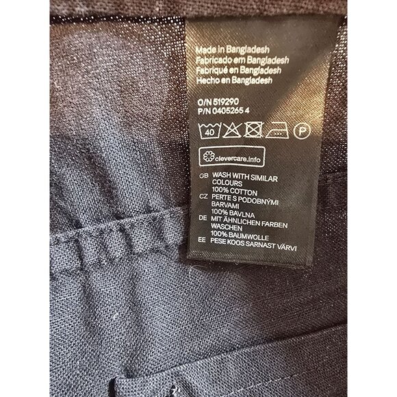 Mens H&M‎ L.O.G.G. Black Cotton Button-Fly Casual Shorts Size 33 - Picture 4 of 10